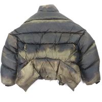 全新未使用商品 ▼ FENG CHEN WANG 24AW FUF18JK16 FCW 棕色印花羽絨外套 雙拉鍊羽絨外套 卡其色 S 男款