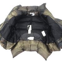 全新未使用商品 ▼ FENG CHEN WANG 24AW FUF18JK16 FCW 棕色印花羽絨外套 雙拉鍊羽絨外套 卡其色 S 男款