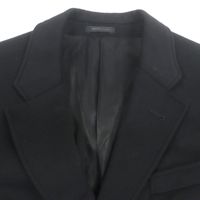 成色極佳 ▼ ARMANI COLLEZIONI T LINE 羊毛羊絨防水單件切斯特菲爾德大衣 黑色 52碼 正品男士