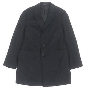 成色極佳 ▼ ARMANI COLLEZIONI T LINE 羊毛羊絨防水單件切斯特菲爾德大衣 黑色 52碼 正品男士