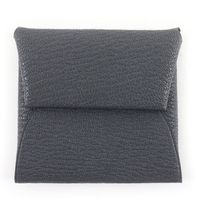 全新未使用☆愛馬仕 Bastia Verso Chevre Gris Misty Noir 零錢包，附 W 印記，含原廠盒，法國製造，女士款