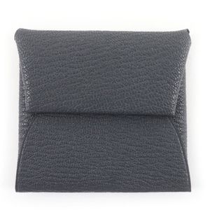 全新未使用☆愛馬仕 Bastia Verso Chevre Gris Misty Noir 零錢包，附 W 印記，含原廠盒，法國製造，女士款