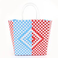 全新未使用 ★ MARNI SHMH0002A0 皮革Logo貼片編織方形野餐包手提袋 多色可選 附防塵袋 女士