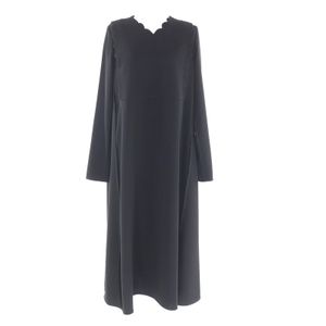 狀況極佳 ★ YOKO CHAN (Yoko Chan) 2024 款 YCD-424-947 長袖長連身裙，黑色，尺寸 36，日本製造，正品，女款。