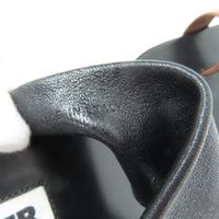 狀況極佳 ★ JIL SANDER J15WP0112顏色皮革涼鞋，黑色/ブラウン， 35 碼，帶鞋盒和防塵袋，意大利製造，女款。