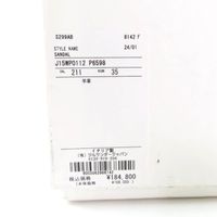 狀況極佳 ★ JIL SANDER J15WP0112顏色皮革涼鞋，黑色/ブラウン， 35 碼，帶鞋盒和防塵袋，意大利製造，女款。