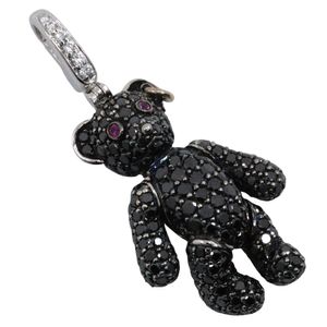 키린 Qeelin BoBo top 펜던트 톱 곰 베어 K18 화이트 골드×다이아몬드×루비 D1.64/R0.01 약 6.1 g BoBo BoBo 레이디스【중고】