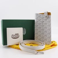GOYARD Montmartre GM Smartphone Case/Eyewear Case MONTMAGMLTY01CL03P PVC x Leather Made in France White Montmartre GM Unisex [Used]