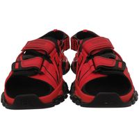 미품 발렌시아가 TRACK SANDAL 트럭 벨크로 617542 러버 패브릭 RED 레드 샌들 0403【중고】 BALENCIAGA