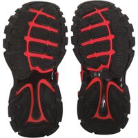 미품 발렌시아가 TRACK SANDAL 트럭 벨크로 617542 러버 패브릭 RED 레드 샌들 0403【중고】 BALENCIAGA