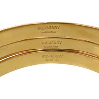 미품 버버리 3점 세트 메탈 화이트 화이트 물 금 뱅글 0484【중고】BURBERRY
