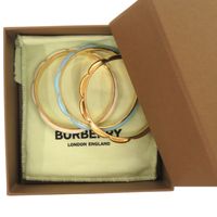 미품 버버리 3점 세트 메탈 화이트 화이트 물 금 뱅글 0484【중고】BURBERRY