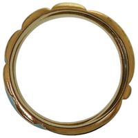 미품 버버리 3점 세트 메탈 화이트 화이트 물 금 뱅글 0484【중고】BURBERRY