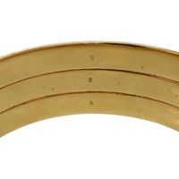 미품 버버리 3점 세트 메탈 화이트 화이트 물 금 뱅글 0484【중고】BURBERRY