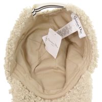 신품 같이 Christian Dior 크리스티앙 디오르 코튼 베이지 캡 모자 0548【중고】 ​​Christian Dior