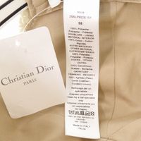 신품 같이 Christian Dior 크리스티앙 디오르 코튼 베이지 캡 모자 0548【중고】 ​​Christian Dior