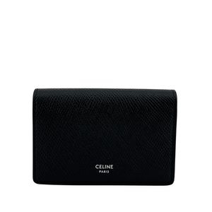 [Used] CELINE Business Card Holder Card Case Logo Business Card Case Black