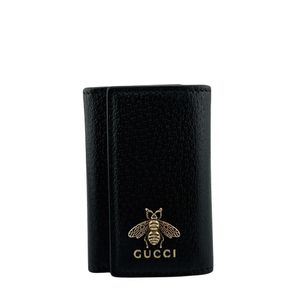 [Used] GUCCI 523683 Animalier Bee Motif Key Case Brand Black