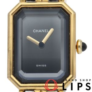 Chanel Premiere L Watch H0001 GP/Leather Women's Watch Black Excellent Condition [Pre-owned]