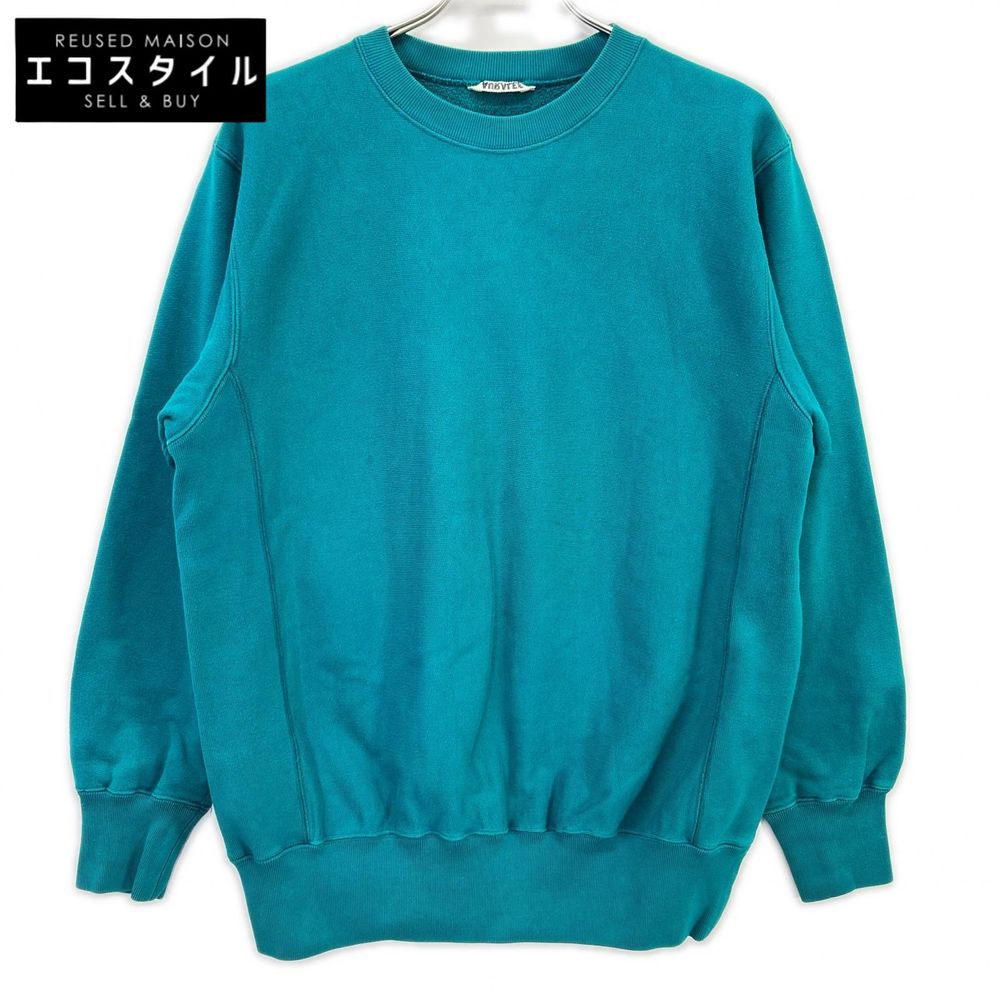 Auralee 22AW A22AP02HU Teal Green Pima Cotton HIGH COUNT HEAVY 