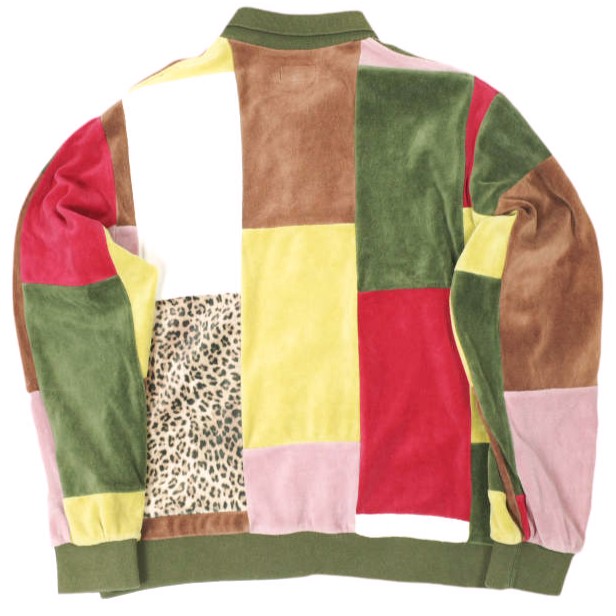 SUPREME 20AW Patchwork Velour L/S Polo Patchwork Velour Long