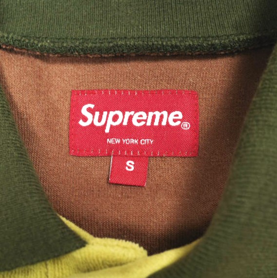 SUPREME 20AW Patchwork Velour L/S Polo Patchwork Velour Long