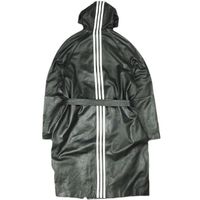 KITH NYC x adidas 25SS 特别版足球场外套皮夹克JD7940 M 黑色皮夹克 