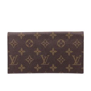 [Used] LOUIS VUITTON Louis Vuitton Pass Case Vintage Monogram Billfold Wallet Brand Braun