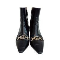 中古】GUCCI グッチ 23 577157 ショートブーツ インターロッキングG 