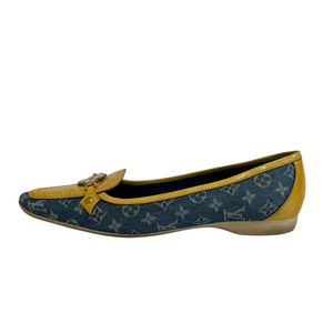 [Used] LOUIS VUITTON Louis Vuitton size 23 flat shoes denim monogram pumps blue