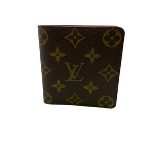 [Used] LOUIS VUITTON Louis Vuitton M60905 Portefeuille Cartes Blue Vintage Bi-fold Wallet Card Case Pass Case Monogram Wallet Brand Braun