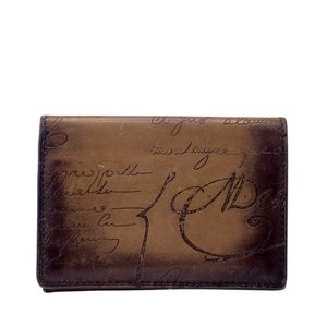 [Used] Berluti Calligraphy Business Card Holder, Braun