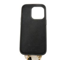 Maison Margiela Margiela iPhone 14 Pro Case, Grained Calf Leather, Chain Strap, Unused, Logo, Beige, Smartphone Case, SA1VZ0023 P6421 T2070