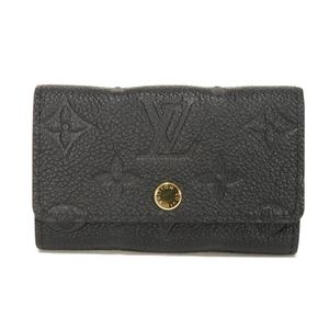 LOUIS VUITTON Multicles 6 Current Model LV Logo Flower Black Snap Button 6-Key Hook Bi-fold RFID IC Chip Unused Monogram Empreinte Noir Key Case M64421