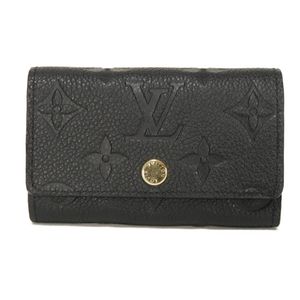 LOUIS VUITTON Multicles 6 Current Model LV Logo Flower Black Snap Button 6-Key Hook Bi-fold RFID IC Chip Unused Monogram Empreinte Noir Key Case M64421
