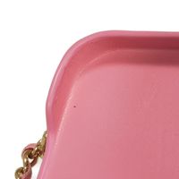 CHANEL Matelassé iPhone 13 Pro Max Case, CC Mark, Quilted, Snap Button, Chain Shoulder Strap, Gold, Series 30s, Coco Mark, Lambskin, Pink, Smartphone Case AP2688