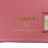 CHANEL Matelassé iPhone 13 Pro Max Case, CC Mark, Quilted, Snap Button, Chain Shoulder Strap, Gold, Series 30s, Coco Mark, Lambskin, Pink, Smartphone Case AP2688