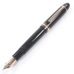 극미품□ MONTBLANC 몽블랑 112665 ​​마이스터스튁 149 펜촉 AU750 F니브 캡식 만년필 블랙 RED 골드 상자・케이스 첨부 독일제 맨즈