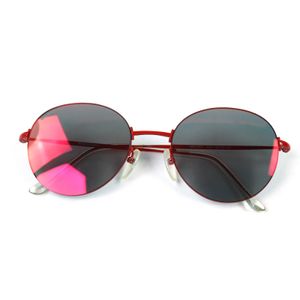 Excellent condition △ BALENCIAGA BB0016SK Logo Round Mirror Lens Sunglasses Eyewear RED 55□20-145 with case Made in Italy Men's