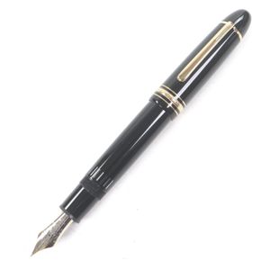 미품 □ MONTBLANC 몽블랑 마이스터스튁 149 빈티지 펜촉 14K M 니브 캡식 만년필 블랙 골드 케이스 포함 서독제 남성