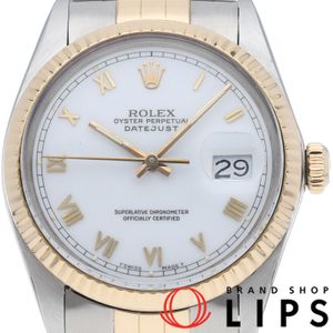 Rolex Datejust Men's Watch, Antique, Datejust Mens 16013(9), 18K Yellow Gold/Stainless Steel, White, Polished, 1986, Excellent Condition [Used]