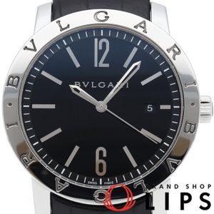 Bvlgari Bvlgari Bvlgari Watch 41mm Bvlgari 41mm BB41S/BB41BSLD Stainless Steel/Leather Men's Watch Black Polished Excellent Condition [Used]