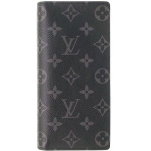 Like New Louis Vuitton Portefeuille Brazza Monogram Eclipse M61697 IC Black Long Wallet LV 0963 [Used] LOUIS VUITTON Men's