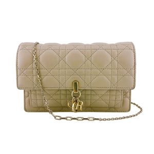 【二手】 Christian Dior 克里斯汀·迪奧 Lady Dior Logo錢包鏈，米色