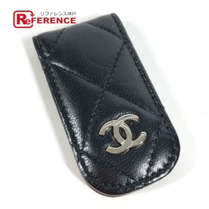 CHANEL 2290**** Matelassé Quilted CC Coco Mark Logo Money Clip