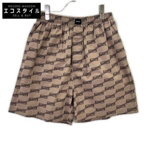 Balenciaga 672410 23-year-old brown BB logo shorts, size 46 [Used]