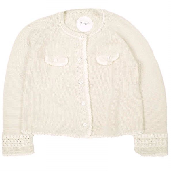 Pheeta フィータ 26SS Lacey Cardigan ガーター編みクルーネック 
