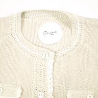 Pheeta フィータ 26SS Lacey Cardigan ガーター編みクルーネック 