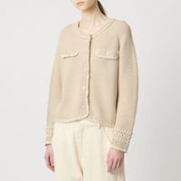 Pheeta フィータ 26SS Lacey Cardigan ガーター編みクルーネック 