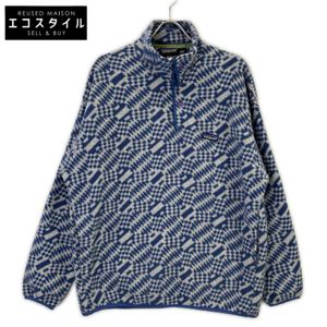 Patagonia 25462, 1998 model, Gray x Blue Synchilla Fleece Jacket, Size L [Used]